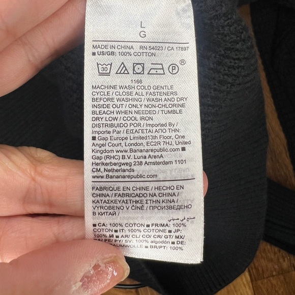 NWT Banana Republic Men’s COTTON WAFFLE-KNIT HALF-ZIP SWEATER - Picture 3 of 5